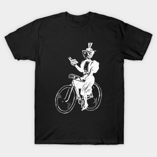 White Vintage Female Cyclists T-Shirt